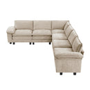  Manufacturer Color_Taupe -- Dublin 8450TPE*65ACCR 6 pc Modular Sectional IMAGE 3