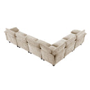  Manufacturer Color_Taupe -- Dublin 8450TPE*65ACCR 6 pc Modular Sectional IMAGE 4