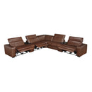  Homelegance Sutton 9790BRW*7LRRRPWH 7 pc Modular Power Reclining Sectional with Power Headrests and Charging Ports IMAGE 2