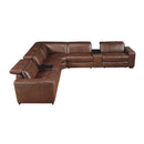  Homelegance Sutton 9790BRW*7LRRRPWH 7 pc Modular Power Reclining Sectional with Power Headrests and Charging Ports IMAGE 3