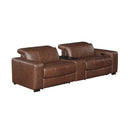  Homelegance Sutton 9790BRW-2CNPWH* Power Double Reclining Love Seat with Center Console, Power Headrest and Charging Ports IMAGE 3