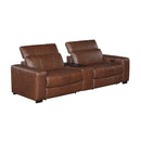  Homelegance Sutton 9790BRW-2CNPWH* Power Double Reclining Love Seat with Center Console, Power Headrest and Charging Ports IMAGE 4