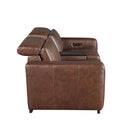  Homelegance Sutton 9790BRW-2CNPWH* Power Double Reclining Love Seat with Center Console, Power Headrest and Charging Ports IMAGE 5