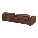  Homelegance Sutton 9790BRW-2CNPWH* Power Double Reclining Love Seat with Center Console, Power Headrest and Charging Ports IMAGE 7
