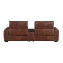  Homelegance Sutton 9790BRW-2CNPWH* Power Double Reclining Love Seat with Center Console, Power Headrest and Charging Ports IMAGE 8