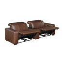  Homelegance Sutton 9790BRW-2CNPWH* Power Double Reclining Love Seat with Center Console, Power Headrest and Charging Ports IMAGE 9