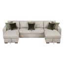  Homelegance Isla 8548*42VC2AA 3 pc Sectional with Convertible and Reversible Chaise, Hidden Storage, Click Motion Back IMAGE 2