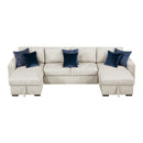  Homelegance Isla 8548BE*42VC2AA 3 pc Sectional with Convertible and Reversible Chaise, Hidden Storage, Click Motion Back IMAGE 2