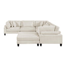  Manufacturer Color_Beige -- Robstown 9688NBE*63CR2ACOT 6 pc Modular Sectional with Ottoman IMAGE 3