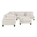  Manufacturer Color_Beige -- Robstown 9688NBE*62CR3ACOT 6 pc Modular Sectional with Ottoman IMAGE 2
