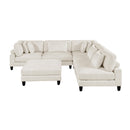  Manufacturer Color_Beige -- Robstown 9688NBE*62CR3ACOT 6 pc Modular Sectional with Ottoman IMAGE 3