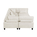  Manufacturer Color_Beige -- Robstown 9688NBE*62CR3ACOT 6 pc Modular Sectional with Ottoman IMAGE 6