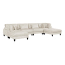  Manufacturer Color_Beige -- Robstown 9688NBE*62CR2AC2OT 6 pc Modular Sectional with Ottomans IMAGE 2