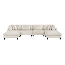  Manufacturer Color_Beige -- Robstown 9688NBE*62CR2AC2OT 6 pc Modular Sectional with Ottomans IMAGE 3