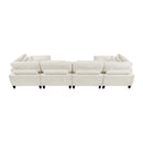  Manufacturer Color_Beige -- Robstown 9688NBE*62CR2AC2OT 6 pc Modular Sectional with Ottomans IMAGE 5