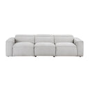  Homelegance Phoebe 8414GRY-3PWH* Power Double Reclining Sofa with Power Headrests IMAGE 1