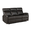  Manufacturer Color_Espresso -- Homelegance Allen Reclining Sofa IMAGE 2