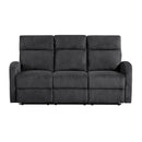  Manufacturer Color_Dark grey -- Allen 9147FDG-3 Double Reclining Sofa IMAGE 1