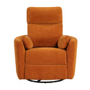  Manufacturer Color_Orange -- Homelegance Desso Swivel Glider Fabric Recliner IMAGE 1