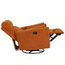  Manufacturer Color_Orange -- Homelegance Desso Swivel Glider Fabric Recliner IMAGE 9
