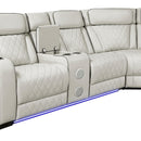  Manufacturer Color_Taupe -- Homelegance Fairway Power Reclining Leather Look 3 pc Sectional IMAGE 13