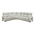  Manufacturer Color_Taupe -- Homelegance Fairway Power Reclining Leather Look 3 pc Sectional IMAGE 1