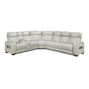  Manufacturer Color_Taupe -- Homelegance Fairway Power Reclining Leather Look 3 pc Sectional IMAGE 1