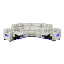  Manufacturer Color_Taupe -- Homelegance Fairway Power Reclining Leather Look 3 pc Sectional IMAGE 5