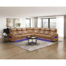  Manufacturer Color_Brown -- Fairway 9516BRWS*33L3RPWH 3 pc Power Reclining Sectional with Wireless Chargers and Charging Ports IMAGE 15