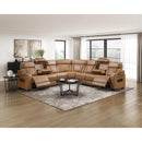 Manufacturer Color_Brown -- Fairway 9516BRWS*33L3RPWH 3 pc Power Reclining Sectional with Wireless Chargers and Charging Ports IMAGE 16