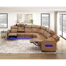  Manufacturer Color_Brown -- Fairway 9516BRWS*33L3RPWH 3 pc Power Reclining Sectional with Wireless Chargers and Charging Ports IMAGE 18