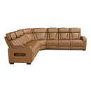  Manufacturer Color_Brown -- Fairway 9516BRWS*33L3RPWH 3 pc Power Reclining Sectional with Wireless Chargers and Charging Ports IMAGE 2