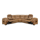  Manufacturer Color_Brown -- Fairway 9516BRWS*33L3RPWH 3 pc Power Reclining Sectional with Wireless Chargers and Charging Ports IMAGE 4