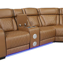 Manufacturer Color_Brown -- Fairway 9516BRWS*33L2RCNPWH 3 pc Power Reclining Sectional with Right Side Console IMAGE 15
