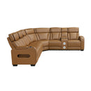  Manufacturer Color_Brown -- Fairway 9516BRWS*33L2RCNPWH 3 pc Power Reclining Sectional with Right Side Console IMAGE 2