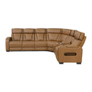  Manufacturer Color_Brown -- Fairway 9516BRWS*33L2RCNPWH 3 pc Power Reclining Sectional with Right Side Console IMAGE 3