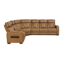  Manufacturer Color_Brown -- Fairway 9516BRWS*32LCN3RPWH 3 pc Power Reclining Sectional with Left Side Console IMAGE 2