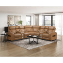  Manufacturer Color_Brown -- Fairway 9516BRWS*32LCN2RCNPWH 3 pc Power Reclining Sectional with Consoles and Wireless speakers IMAGE 15