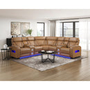  Manufacturer Color_Brown -- Fairway 9516BRWS*32LCN2RCNPWH 3 pc Power Reclining Sectional with Consoles and Wireless speakers IMAGE 16