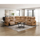  Manufacturer Color_Brown -- Fairway 9516BRWS*32LCN2RCNPWH 3 pc Power Reclining Sectional with Consoles and Wireless speakers IMAGE 17