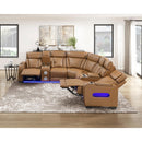  Manufacturer Color_Brown -- Fairway 9516BRWS*32LCN2RCNPWH 3 pc Power Reclining Sectional with Consoles and Wireless speakers IMAGE 19