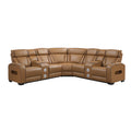  Manufacturer Color_Brown -- Fairway 9516BRWS*32LCN2RCNPWH 3 pc Power Reclining Sectional with Consoles and Wireless speakers IMAGE 1