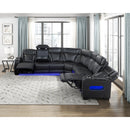  Manufacturer Color_Black -- Fairway 9516BLKS*33L3RPWH 3 pc Power Reclining Sectional with Wireless Chargers and Charging Ports IMAGE 18