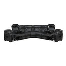  Manufacturer Color_Black -- Fairway 9516BLKS*33L3RPWH 3 pc Power Reclining Sectional with Wireless Chargers and Charging Ports IMAGE 4