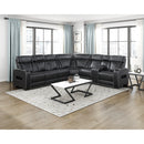  Manufacturer Color_Black -- Fairway 9516BLKS*33L2RCNPWH 3 pc Power Reclining Sectional with Right Side Console IMAGE 18