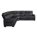  Manufacturer Color_Black -- Fairway 9516BLKS*33L2RCNPWH 3 pc Power Reclining Sectional with Right Side Console IMAGE 2