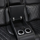  Manufacturer Color_Black -- Fairway 9516BLKS*33L2RCNPWH 3 pc Power Reclining Sectional with Right Side Console IMAGE 7