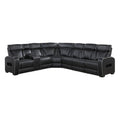  Manufacturer Color_Black -- Fairway 9516BLKS*32LCN3RPWH 3 pc Power Reclining Sectional with Left Side Console IMAGE 1