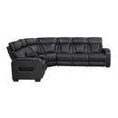  Manufacturer Color_Black -- Fairway 9516BLKS*32LCN3RPWH 3 pc Power Reclining Sectional with Left Side Console IMAGE 2