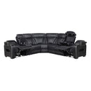  Manufacturer Color_Black -- Fairway 9516BLKS*32LCN3RPWH 3 pc Power Reclining Sectional with Left Side Console IMAGE 5